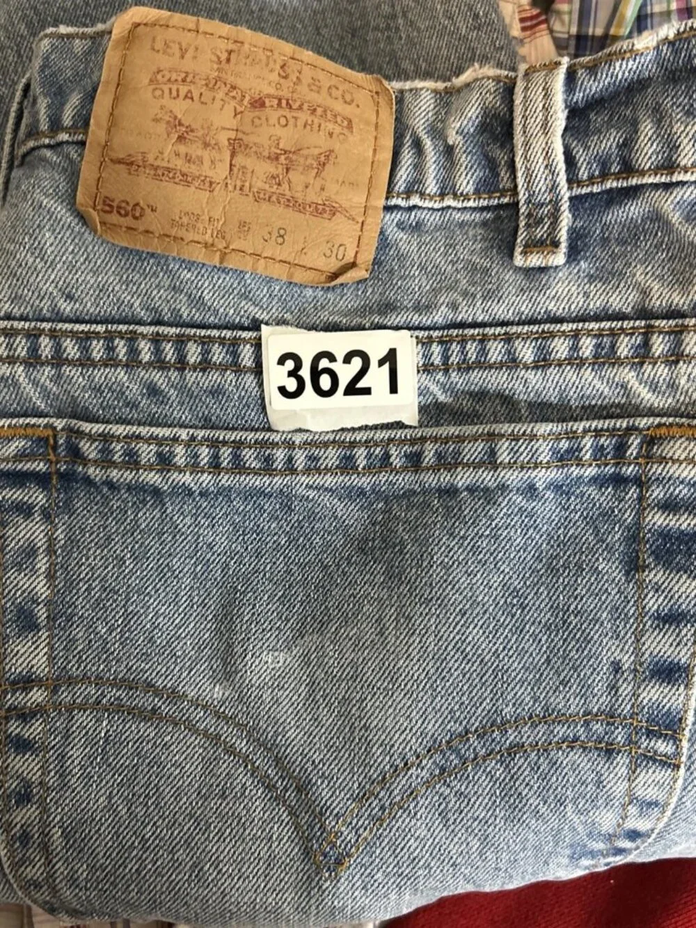 Vintage Levis 550 Jeans Mens Tag-36x36 Blue Denim Relaxed‎ USA Made “READ”